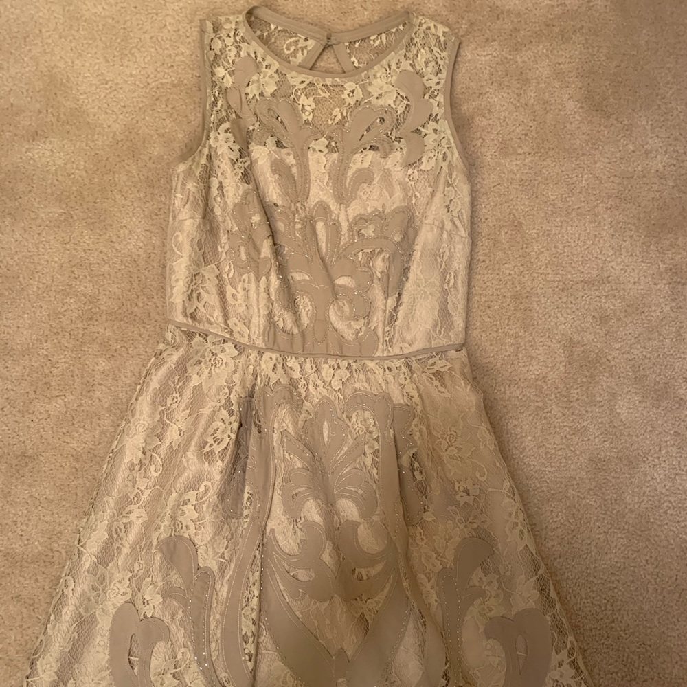Beige/Cream Lace Dress.